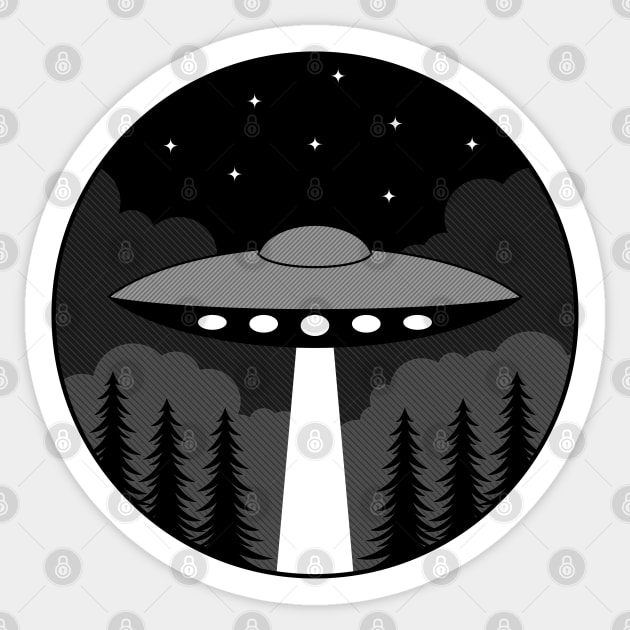 UFO Badge Sticker by JenniferSmith